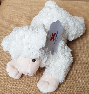 Nicotoy Peluche mouton agneau blanc beige 30 cm