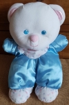 Peluche ours satin bleu Fisher Price - Vintage