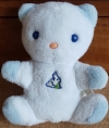 Peluche ours blanc et bleu lapin Boulgom - Vintage